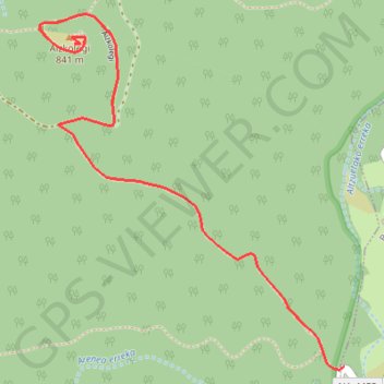 Itinéraire Palacio de Aizkolegi, distance, dénivelé, altitude, carte, profil, trace GPS