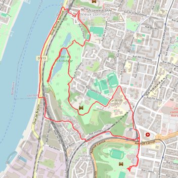 Itinéraire Cenon, distance, dénivelé, altitude, carte, profil, trace GPS