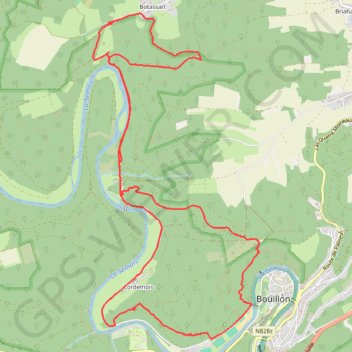 Itinéraire Botassart : Là où coule une rivière…, distance, dénivelé, altitude, carte, profil, trace GPS
