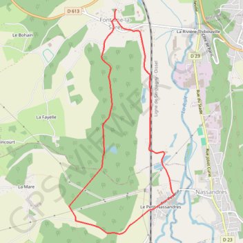 Itinéraire Circuit des Étangs - Fontaine la Soret, distance, dénivelé, altitude, carte, profil, trace GPS