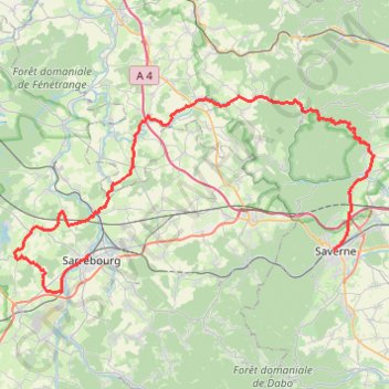 Itinéraire B62, distance, dénivelé, altitude, carte, profil, trace GPS