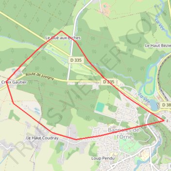 Itinéraire Foret Andaine boucle sauvage, distance, dénivelé, altitude, carte, profil, trace GPS