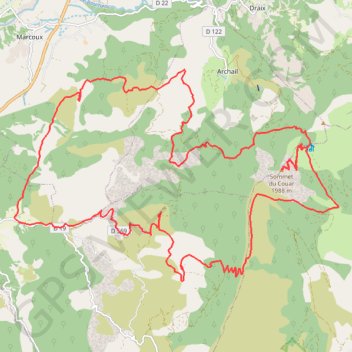 Itinéraire vttour_sortie13267, distance, dénivelé, altitude, carte, profil, trace GPS