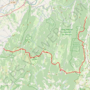 Itinéraire Grande Traversée du Vercors, distance, dénivelé, altitude, carte, profil, trace GPS