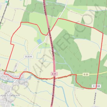 Itinéraire GILLY lès Cîteaux, distance, dénivelé, altitude, carte, profil, trace GPS