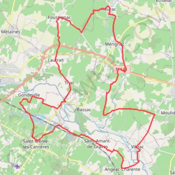 Itinéraire fleurac-4308022, distance, dénivelé, altitude, carte, profil, trace GPS