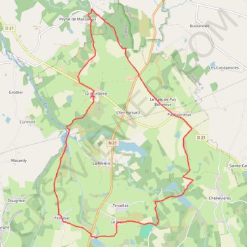 Itinéraire Randonnée Pérignac, distance, dénivelé, altitude, carte, profil, trace GPS
