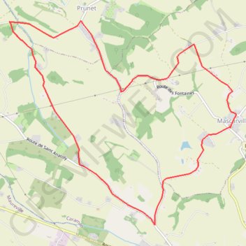 Itinéraire De Marceillac à Prunet, distance, dénivelé, altitude, carte, profil, trace GPS