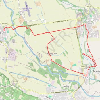Itinéraire Monteguzzo,Casoni,Borghetto, distance, dénivelé, altitude, carte, profil, trace GPS