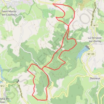 Itinéraire BAROLLIERE CHAVANOL PLANIL, distance, dénivelé, altitude, carte, profil, trace GPS