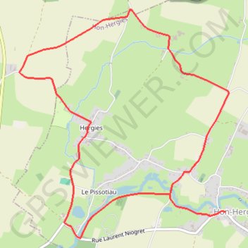 Itinéraire Circuit des machines anciennes - Hon-Hergies, distance, dénivelé, altitude, carte, profil, trace GPS