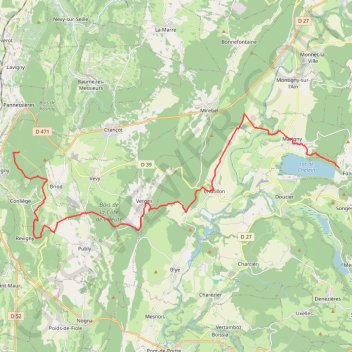 Itinéraire EJ4 Perrigny Menetrux, distance, dénivelé, altitude, carte, profil, trace GPS