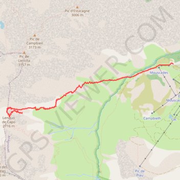Itinéraire Lenquo de Capo, distance, dénivelé, altitude, carte, profil, trace GPS