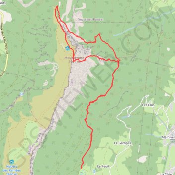 Itinéraire Moucherotte Tour, distance, dénivelé, altitude, carte, profil, trace GPS