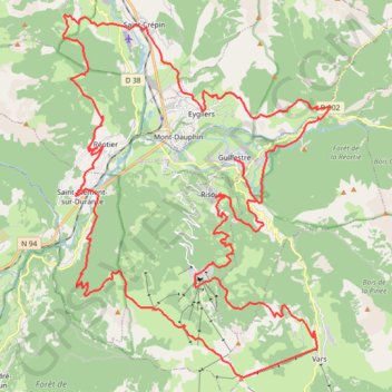 Itinéraire Track from 168_xx_LeTourDuGuillestrois_xx, distance, dénivelé, altitude, carte, profil, trace GPS