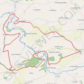 Itinéraire 1 - Randonnée Soulles et ses affluents circuit matin, distance, dénivelé, altitude, carte, profil, trace GPS