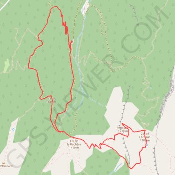 Itinéraire Petit Som, descente par le Pas du Loup, distance, dénivelé, altitude, carte, profil, trace GPS