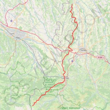 Itinéraire Maubourguet - Col de Saucède, distance, dénivelé, altitude, carte, profil, trace GPS