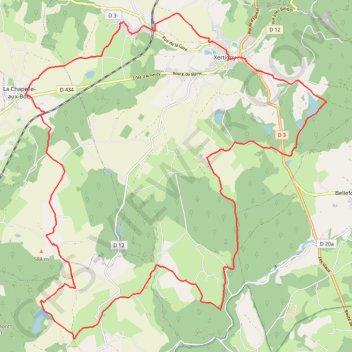 Itinéraire Chemins du Cœur des Vosges - Le Gué du Saut, distance, dénivelé, altitude, carte, profil, trace GPS