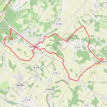 Itinéraire Randonnée à Vacquiers, distance, dénivelé, altitude, carte, profil, trace GPS