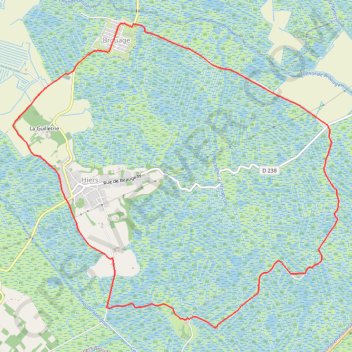 Itinéraire Autour de Brouage, distance, dénivelé, altitude, carte, profil, trace GPS