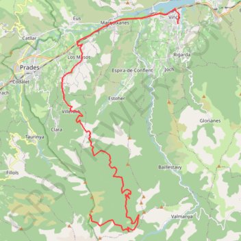 Itinéraire Journée au Canigou, distance, dénivelé, altitude, carte, profil, trace GPS