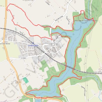 Itinéraire La Méaugon, distance, dénivelé, altitude, carte, profil, trace GPS