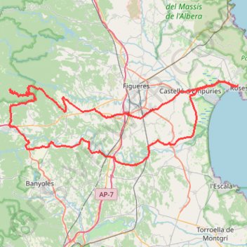 Itinéraire rosas j1 2023, distance, dénivelé, altitude, carte, profil, trace GPS