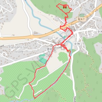 Itinéraire Flassans - Château de Pontevès - Les Clèdes, distance, dénivelé, altitude, carte, profil, trace GPS