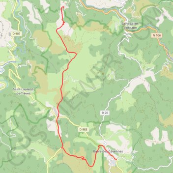 Itinéraire cevennes ane 3 - 2021, distance, dénivelé, altitude, carte, profil, trace GPS