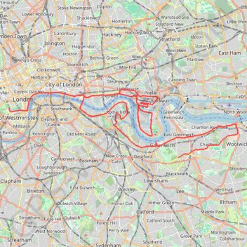Itinéraire London Marathon, distance, dénivelé, altitude, carte, profil, trace GPS