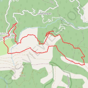 Itinéraire Saint Roman de Codières, distance, dénivelé, altitude, carte, profil, trace GPS