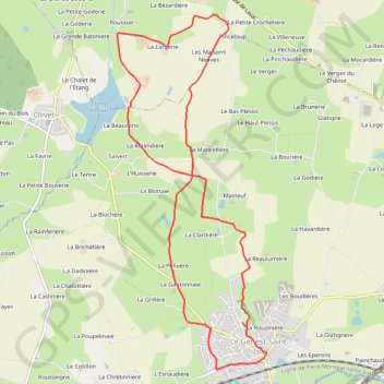 Itinéraire La Bellangerie - Le Genest-Saint-Isle, distance, dénivelé, altitude, carte, profil, trace GPS
