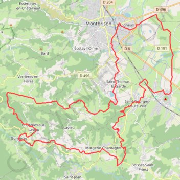 Itinéraire La Savignolaise, distance, dénivelé, altitude, carte, profil, trace GPS