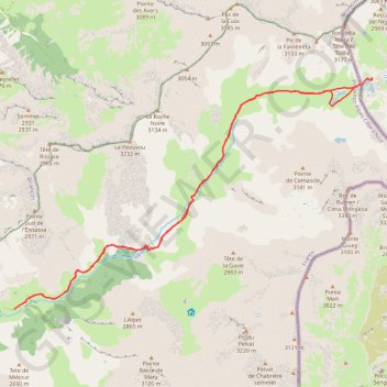 Itinéraire Longet, distance, dénivelé, altitude, carte, profil, trace GPS