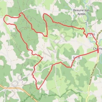 Itinéraire Pays de Craponne - Chomelix, distance, dénivelé, altitude, carte, profil, trace GPS