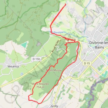 Itinéraire Le Fleutron - Mont Mourex, distance, dénivelé, altitude, carte, profil, trace GPS