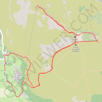 Itinéraire Pic du BEOUT, distance, dénivelé, altitude, carte, profil, trace GPS