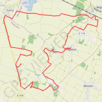 Itinéraire 45-103, distance, dénivelé, altitude, carte, profil, trace GPS