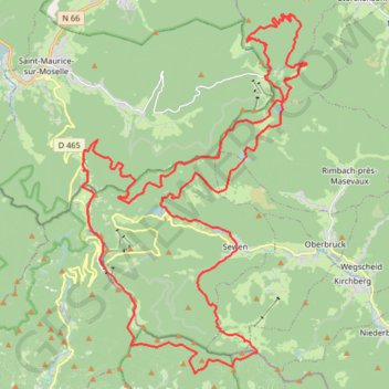 Itinéraire Ballon Alsace, distance, dénivelé, altitude, carte, profil, trace GPS