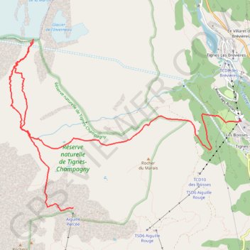 Itinéraire Couloir Sud de la Parei, distance, dénivelé, altitude, carte, profil, trace GPS