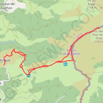 Itinéraire Pic de Bacanère, distance, dénivelé, altitude, carte, profil, trace GPS