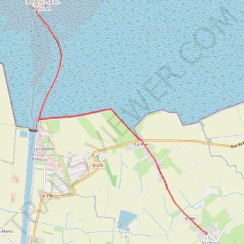 Itinéraire 1 - Ardevon - Mont Saint Michel, distance, dénivelé, altitude, carte, profil, trace GPS