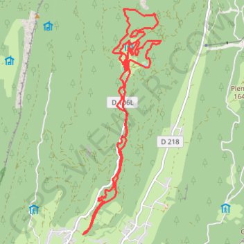 Itinéraire Boucle combe mortes gève, distance, dénivelé, altitude, carte, profil, trace GPS