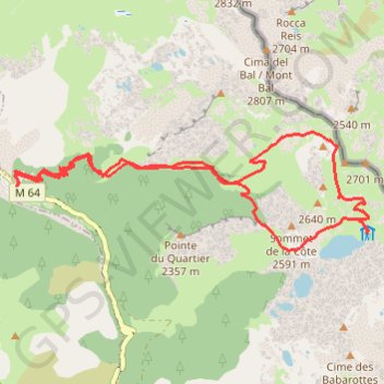 Itinéraire Lacs de vens par les aiguilles de tortisse, distance, dénivelé, altitude, carte, profil, trace GPS