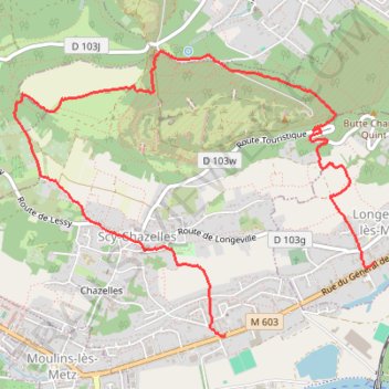 Itinéraire Longeville_Col-de-Lessy_Scy-bas, distance, dénivelé, altitude, carte, profil, trace GPS