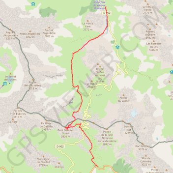 Itinéraire Bonnenuit - les Sestrières, distance, dénivelé, altitude, carte, profil, trace GPS