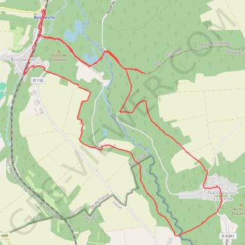 Itinéraire Boigneville 06, distance, dénivelé, altitude, carte, profil, trace GPS