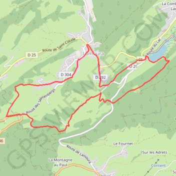 Itinéraire Les Selmembergs - Lamoura, distance, dénivelé, altitude, carte, profil, trace GPS