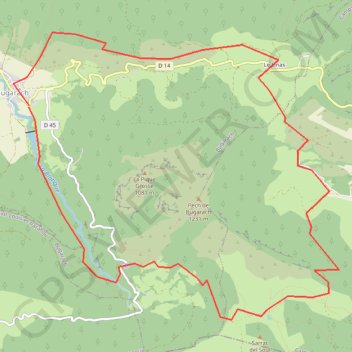 Itinéraire Rando tour de bugarach, distance, dénivelé, altitude, carte, profil, trace GPS